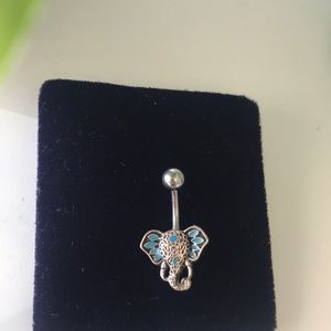 Elephant belly button ring navel ring body jewelry